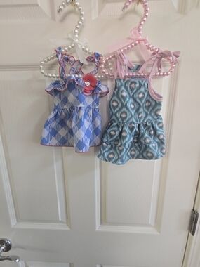 Jessica Simpson &Simply Wag Patterned Dog Dresses (Set of 2)